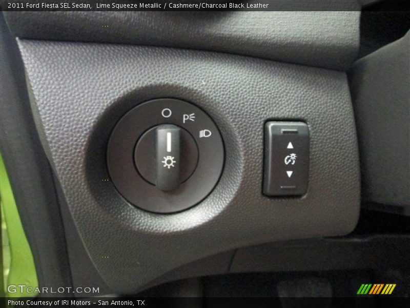Lime Squeeze Metallic / Cashmere/Charcoal Black Leather 2011 Ford Fiesta SEL Sedan