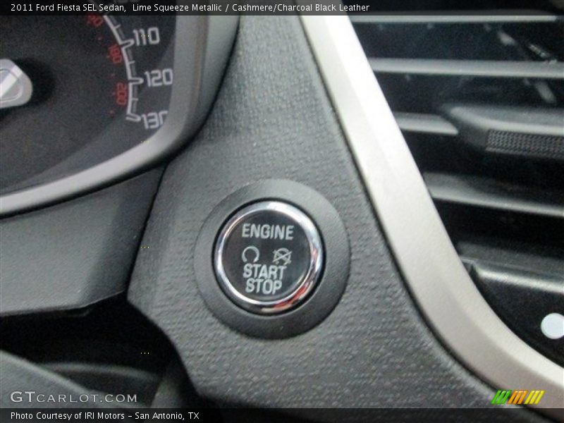 Lime Squeeze Metallic / Cashmere/Charcoal Black Leather 2011 Ford Fiesta SEL Sedan