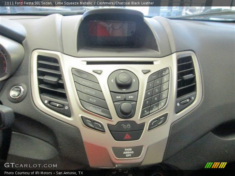 Lime Squeeze Metallic / Cashmere/Charcoal Black Leather 2011 Ford Fiesta SEL Sedan
