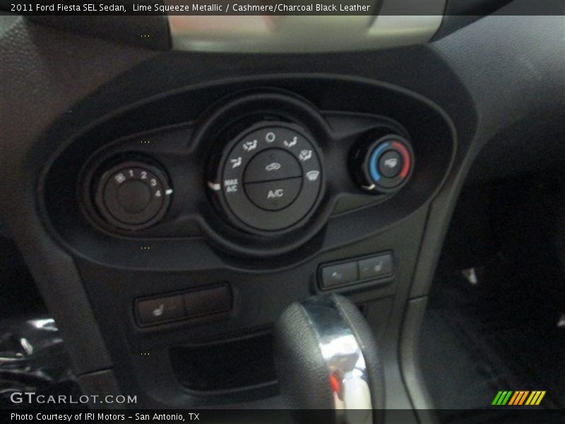 Lime Squeeze Metallic / Cashmere/Charcoal Black Leather 2011 Ford Fiesta SEL Sedan