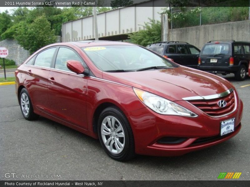 Venetian Red / Camel 2011 Hyundai Sonata GLS