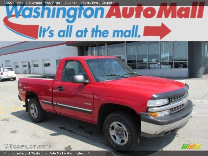 Victory Red / Graphite 2000 Chevrolet Silverado 1500 Regular Cab 4x4