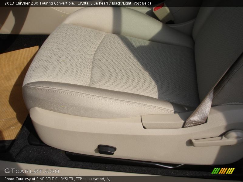 Crystal Blue Pearl / Black/Light Frost Beige 2013 Chrysler 200 Touring Convertible