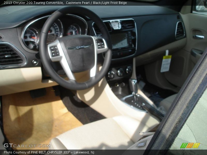 Cashmere Pearl / Black/Light Frost Beige 2013 Chrysler 200 Touring Convertible