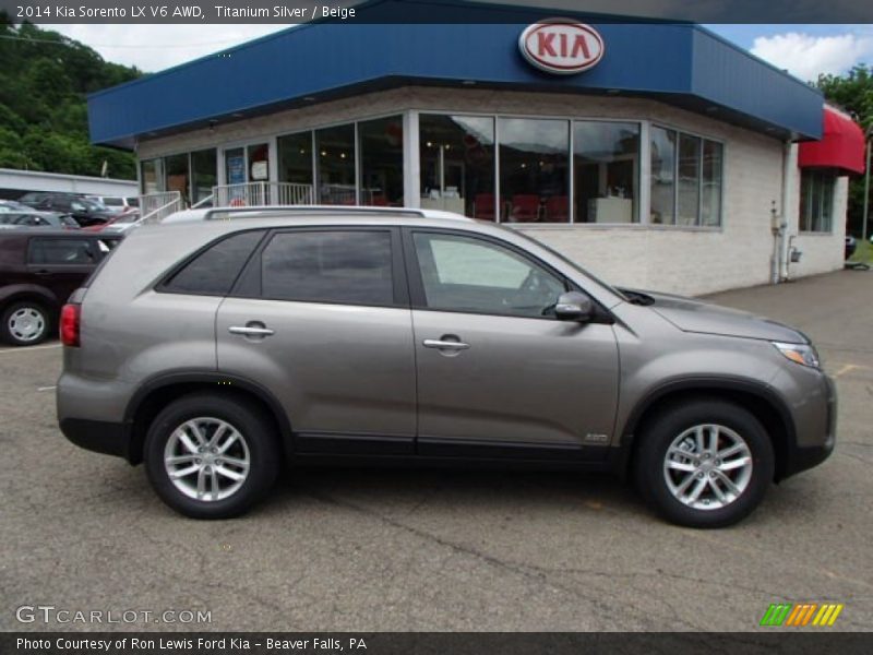 Titanium Silver / Beige 2014 Kia Sorento LX V6 AWD