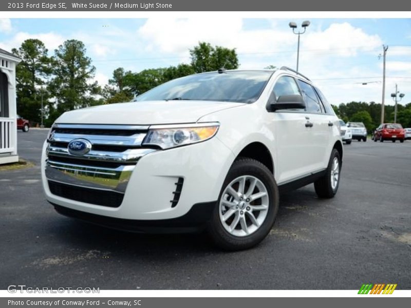 White Suede / Medium Light Stone 2013 Ford Edge SE