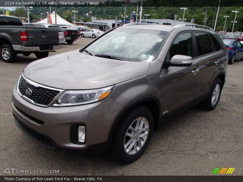 Titanium Silver / Beige 2014 Kia Sorento LX V6 AWD