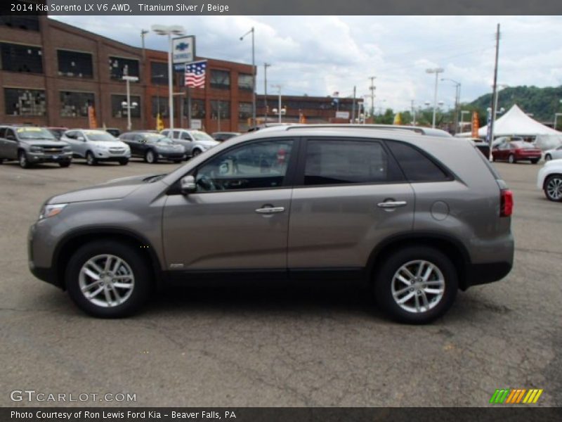 Titanium Silver / Beige 2014 Kia Sorento LX V6 AWD