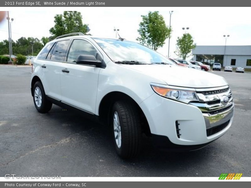 White Suede / Medium Light Stone 2013 Ford Edge SE