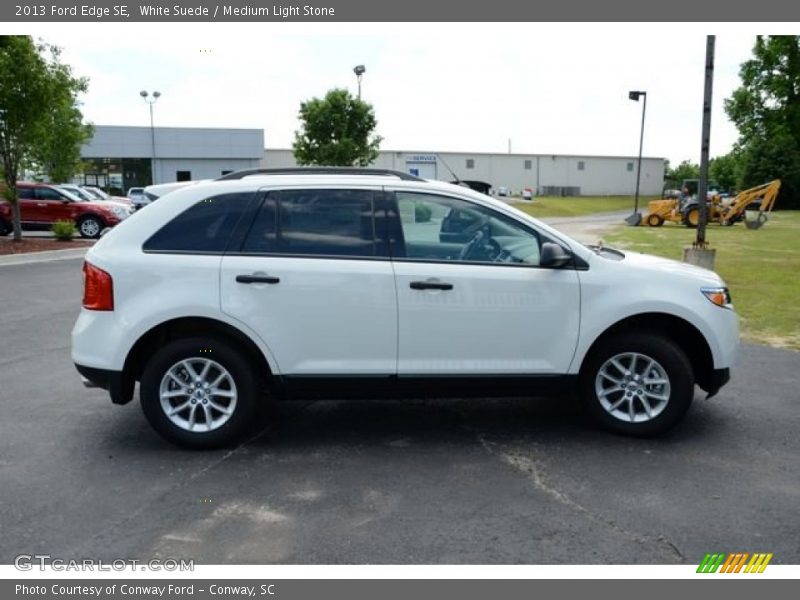 White Suede / Medium Light Stone 2013 Ford Edge SE