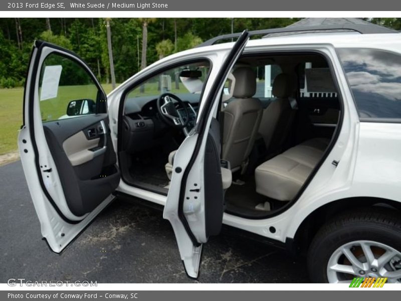 White Suede / Medium Light Stone 2013 Ford Edge SE
