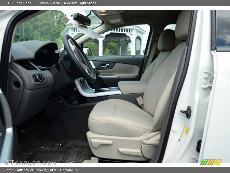 White Suede / Medium Light Stone 2013 Ford Edge SE