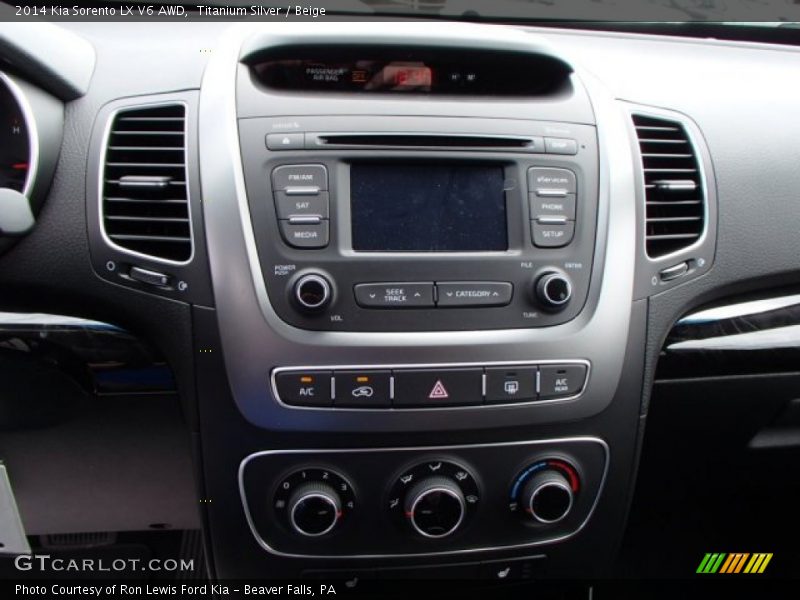 Titanium Silver / Beige 2014 Kia Sorento LX V6 AWD