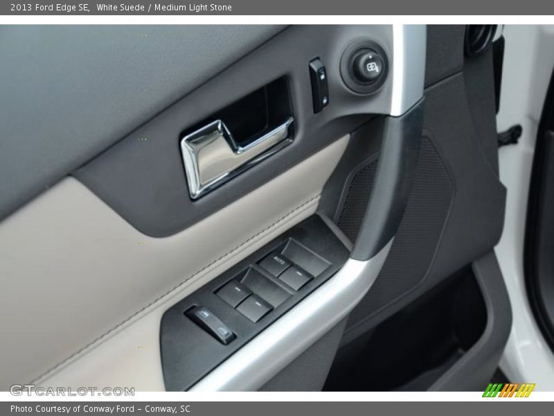 White Suede / Medium Light Stone 2013 Ford Edge SE