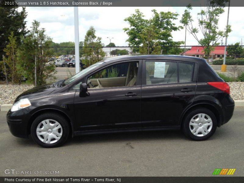 Espresso Black / Beige 2010 Nissan Versa 1.8 S Hatchback