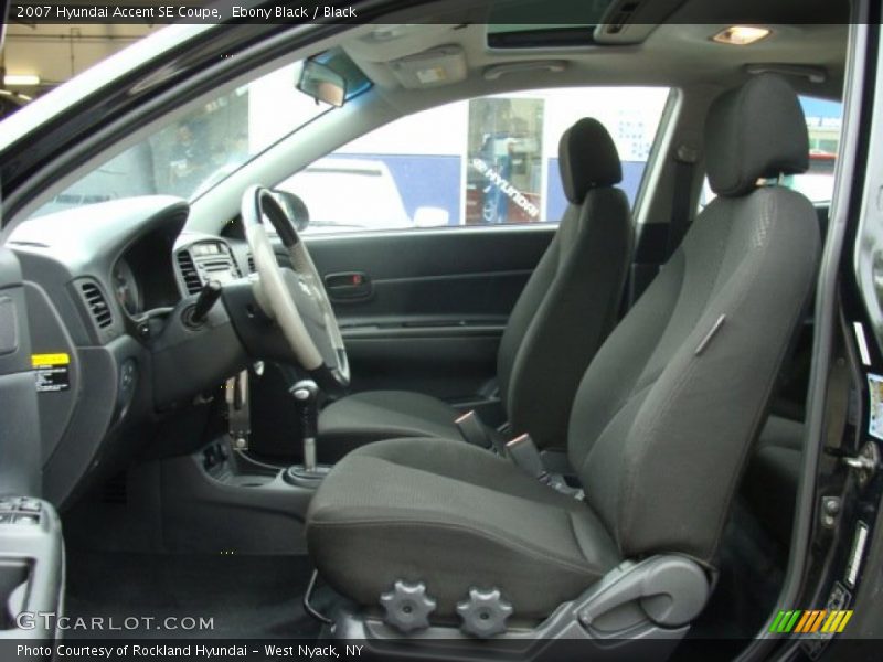 Ebony Black / Black 2007 Hyundai Accent SE Coupe