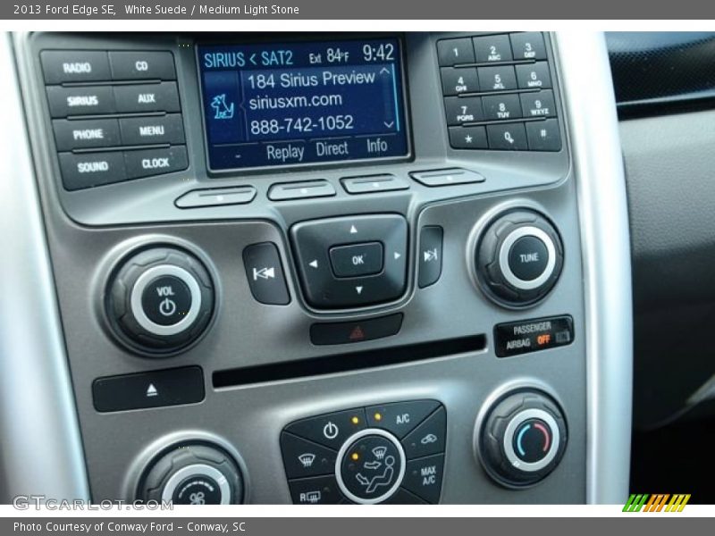 White Suede / Medium Light Stone 2013 Ford Edge SE