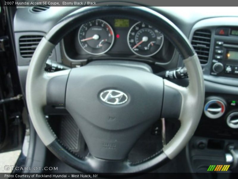 Ebony Black / Black 2007 Hyundai Accent SE Coupe