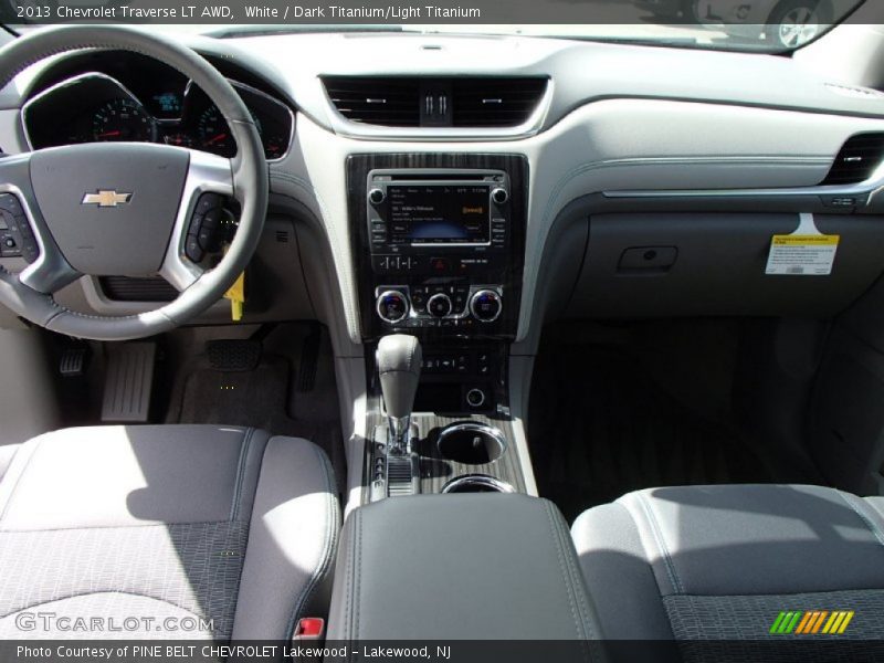 White / Dark Titanium/Light Titanium 2013 Chevrolet Traverse LT AWD