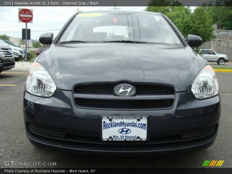 Charcoal Gray / Black 2011 Hyundai Accent GL 3 Door