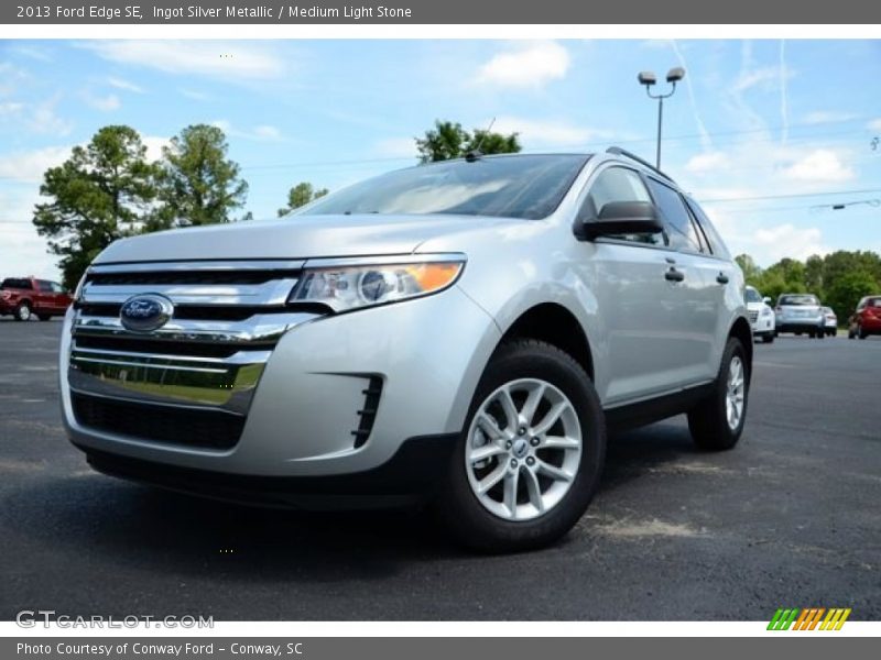 Ingot Silver Metallic / Medium Light Stone 2013 Ford Edge SE