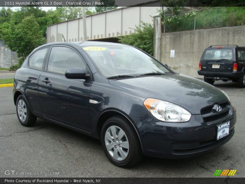 Charcoal Gray / Black 2011 Hyundai Accent GL 3 Door