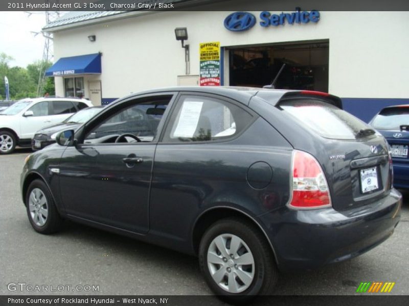 Charcoal Gray / Black 2011 Hyundai Accent GL 3 Door