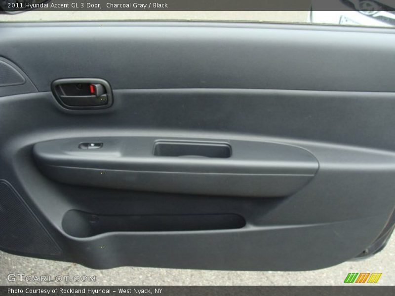 Charcoal Gray / Black 2011 Hyundai Accent GL 3 Door