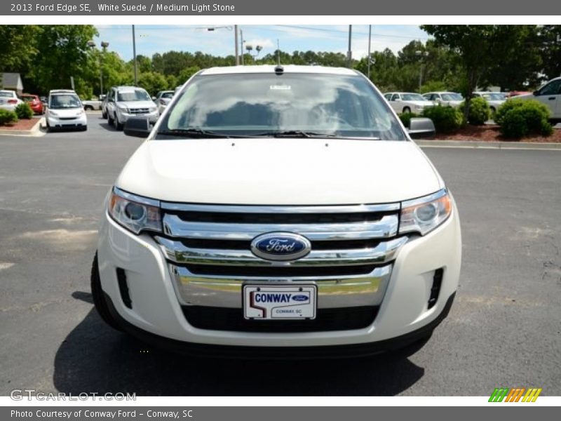 White Suede / Medium Light Stone 2013 Ford Edge SE