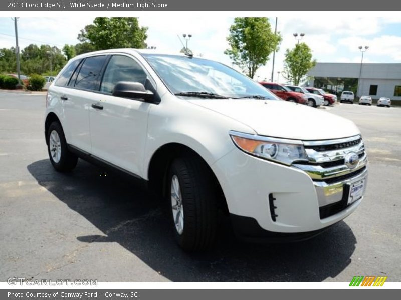 White Suede / Medium Light Stone 2013 Ford Edge SE