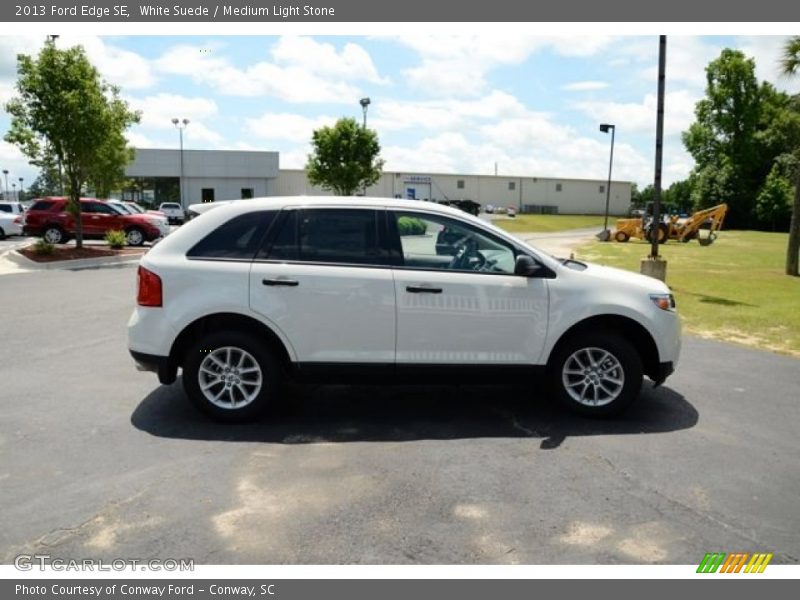 White Suede / Medium Light Stone 2013 Ford Edge SE