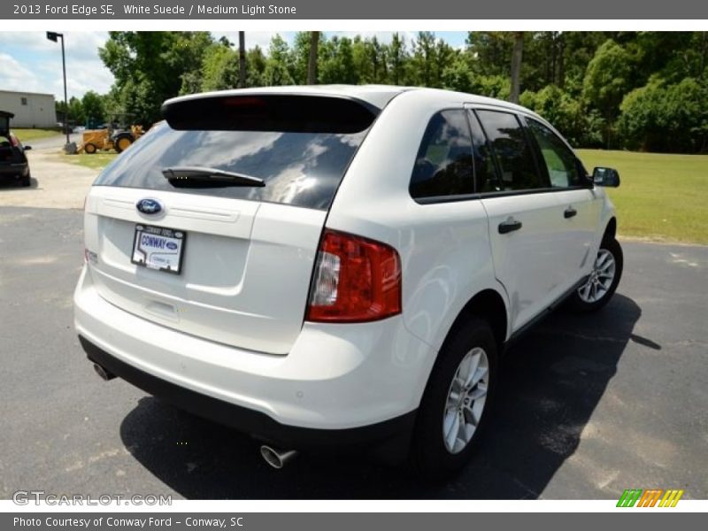 White Suede / Medium Light Stone 2013 Ford Edge SE