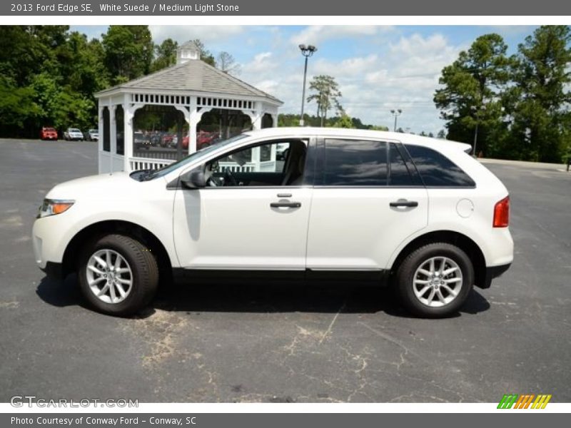 White Suede / Medium Light Stone 2013 Ford Edge SE
