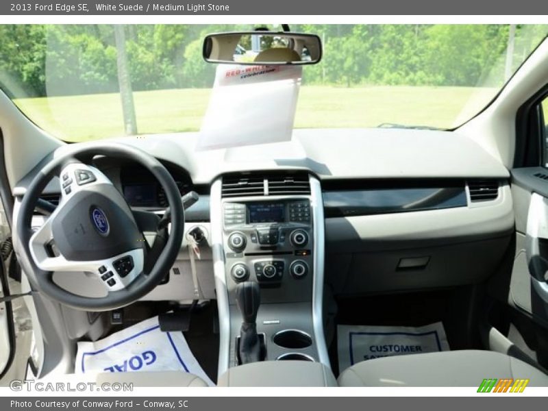 White Suede / Medium Light Stone 2013 Ford Edge SE
