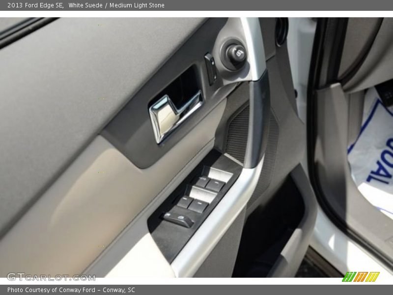 White Suede / Medium Light Stone 2013 Ford Edge SE