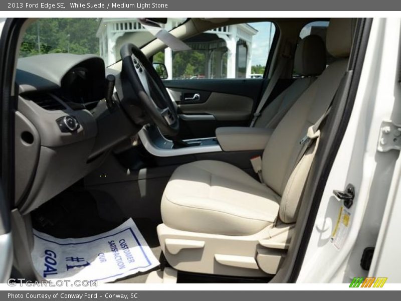 White Suede / Medium Light Stone 2013 Ford Edge SE