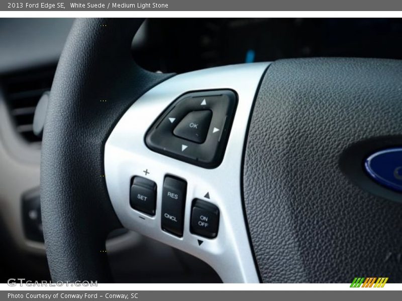 White Suede / Medium Light Stone 2013 Ford Edge SE