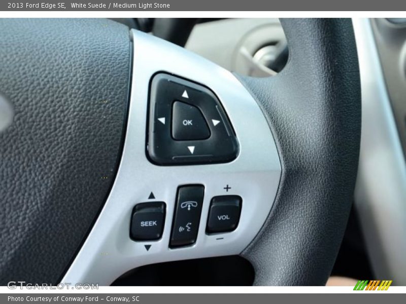 White Suede / Medium Light Stone 2013 Ford Edge SE