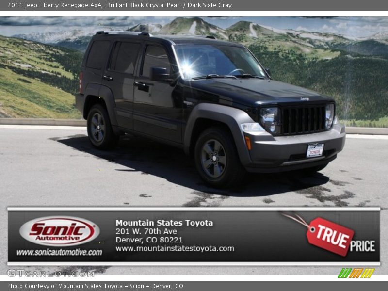 Brilliant Black Crystal Pearl / Dark Slate Gray 2011 Jeep Liberty Renegade 4x4