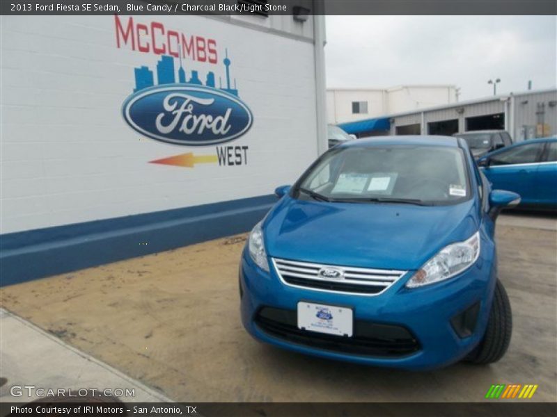 Blue Candy / Charcoal Black/Light Stone 2013 Ford Fiesta SE Sedan