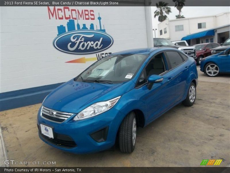 Blue Candy / Charcoal Black/Light Stone 2013 Ford Fiesta SE Sedan