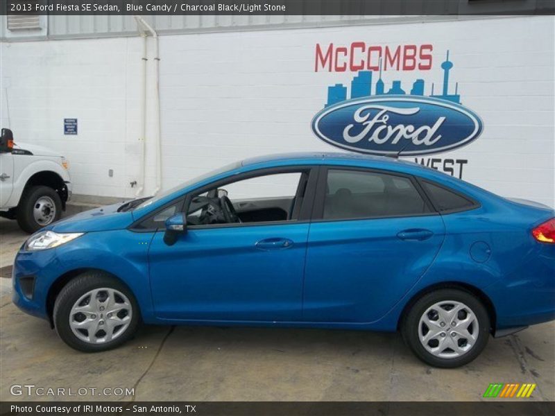 Blue Candy / Charcoal Black/Light Stone 2013 Ford Fiesta SE Sedan