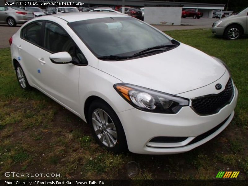 Snow White Pearl / Gray 2014 Kia Forte LX