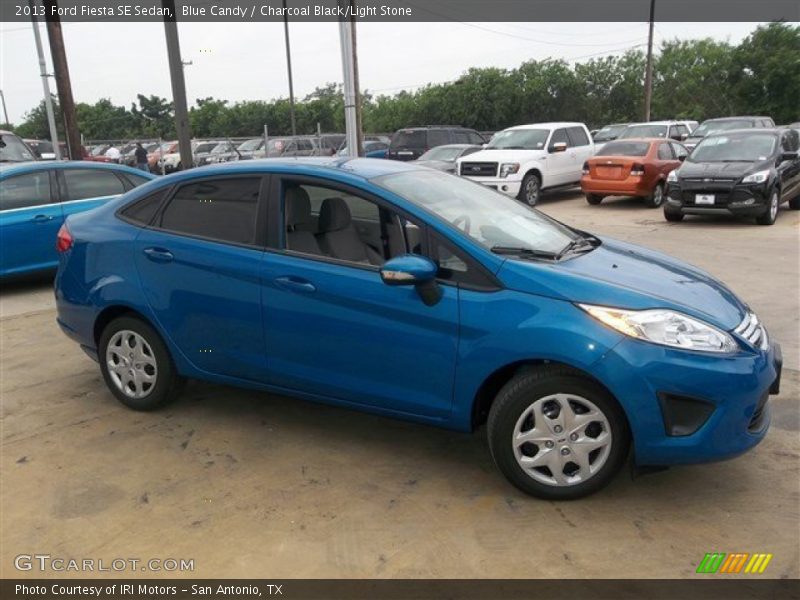 Blue Candy / Charcoal Black/Light Stone 2013 Ford Fiesta SE Sedan