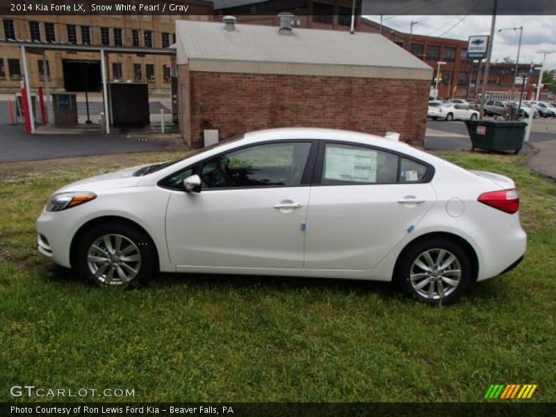 Snow White Pearl / Gray 2014 Kia Forte LX