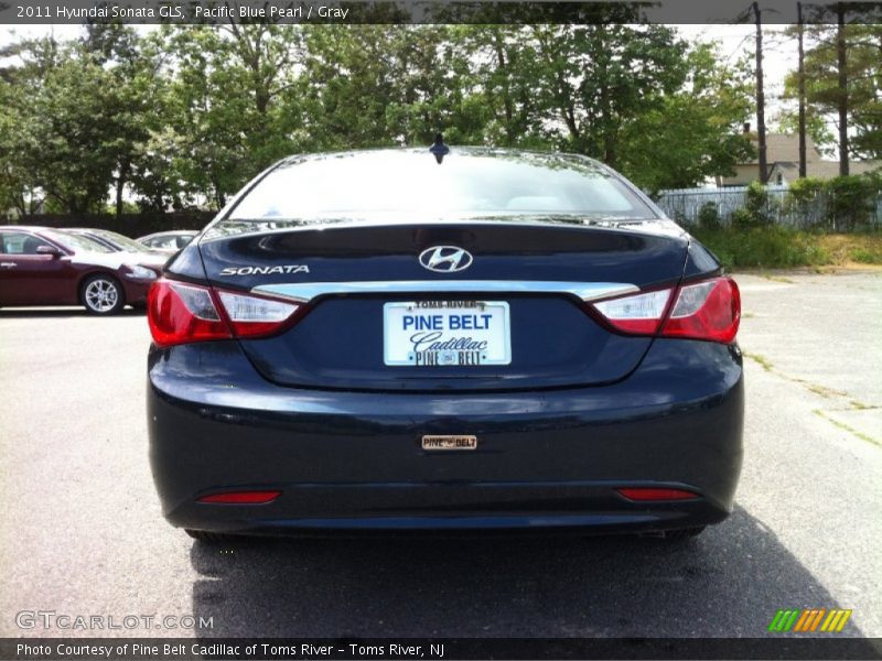 Pacific Blue Pearl / Gray 2011 Hyundai Sonata GLS