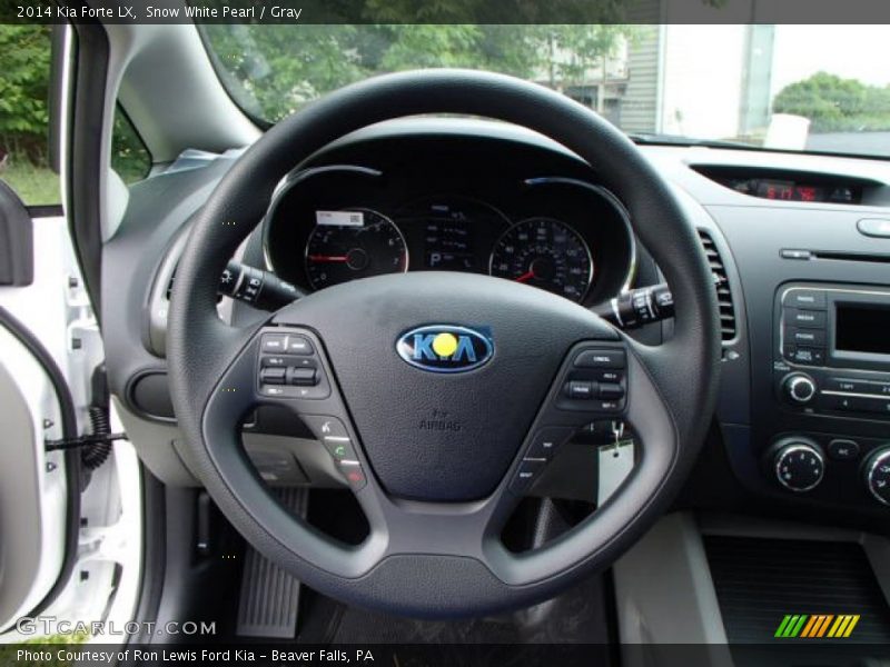 Snow White Pearl / Gray 2014 Kia Forte LX