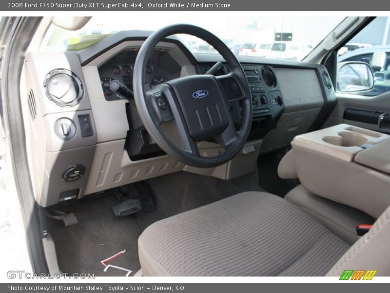 Oxford White / Medium Stone 2008 Ford F350 Super Duty XLT SuperCab 4x4
