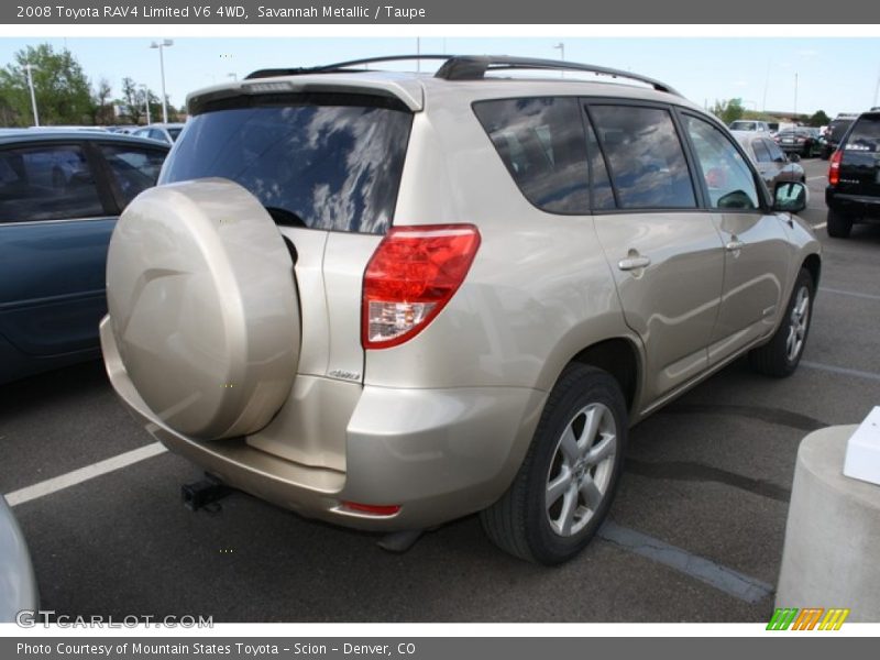 Savannah Metallic / Taupe 2008 Toyota RAV4 Limited V6 4WD