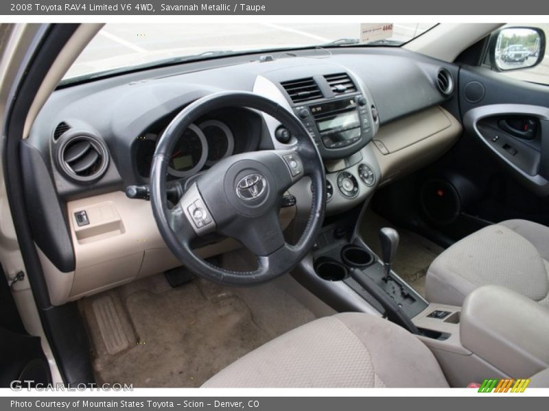 Savannah Metallic / Taupe 2008 Toyota RAV4 Limited V6 4WD